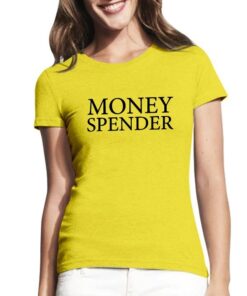 Moteriški marškinėliai su spauda Money spender