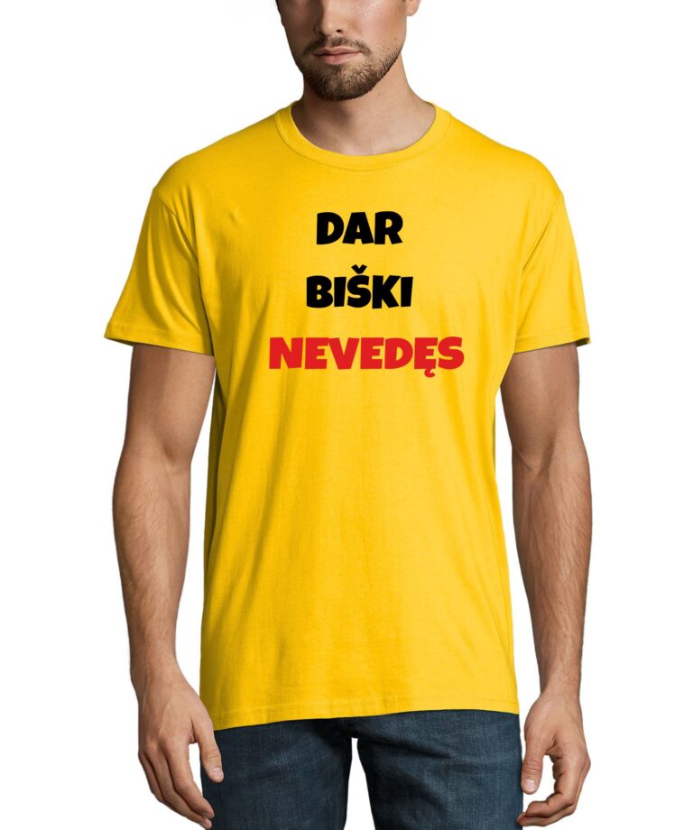 Marškinėliai bernvakariui su spauda Biški dar nevedęs