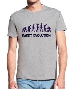 Vyriški marškinėliai su spauda Daddy evolution