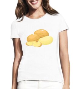 Moteriški marškinėliai su spauda Bulvės