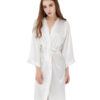 Kimonos stiliaus chalatas moterims iš satino Kimono