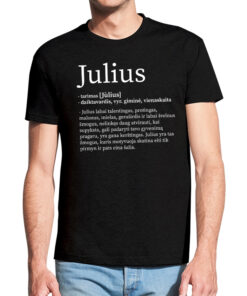 Trumpomis rankovėmis vyriška vardinė maikutė Julius