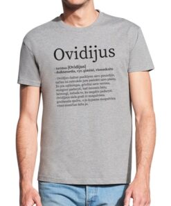 Trumpomis rankovėmis vyriška vardinė maikutė Ovidijus