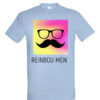 Universalūs marškinėliai "Reinbou Men" Žydra