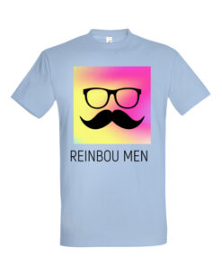 Universalūs marškinėliai "Reinbou Men" Žydra