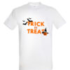 Universalūs marškinėliai "Trick or treat" balta