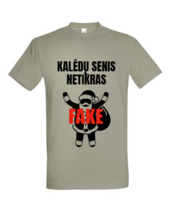 Universalūs marškinėliai "Kalėdų Senis FAKE" khaki