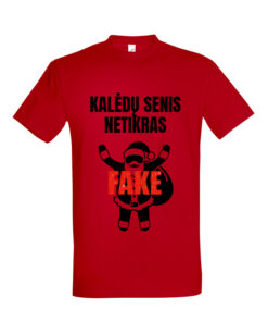 Universalūs marškinėliai "Kalėdų Senis FAKE" raudona