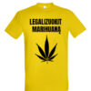 Universalūs marškinėliai "Legalizuokit žolę" auksinė