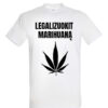 Universalūs marškinėliai "Legalizuokit žolę" balta