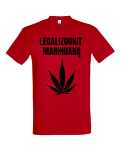 Universalūs marškinėliai "Legalizuokit žolę" raudona