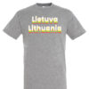 Universalūs marškinėliai "Lietuva- trispalvė " pilka melanžinė