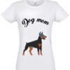 Moteriški marškinėliai "Dog mom" balta