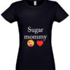 Moteriški marškinėliai "Sugar mommy" juoda