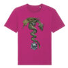 Universalūs ekologiški marškinėliai "Dragon Mace" fuchsia