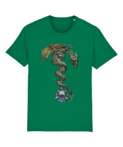 Universalūs ekologiški marškinėliai "Dragon Mace" kelly žalia