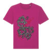 Universalūs ekologiški marškinėliai "Gothic Ornament" fuchsia