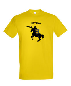 Universalūs marškinėliai "Lietuva vytis" auksinė