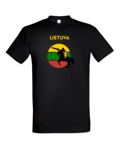Universalūs marškinėliai "Lietuva vytis" juoda