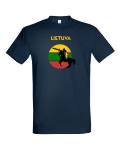 Universalūs marškinėliai "Lietuva vytis" tamsiai mėlyna