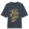 Universalūs ekologiški oversized marškinėliai "Golden Leaf"