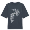 Universalūs ekologiški oversized marškinėliai "Floral2 white"