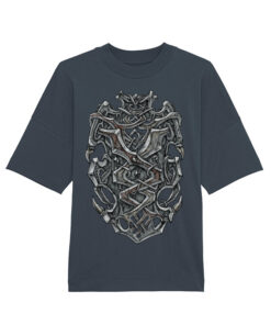 Universalūs ekologiški oversized marškinėliai "Viking Tribal"