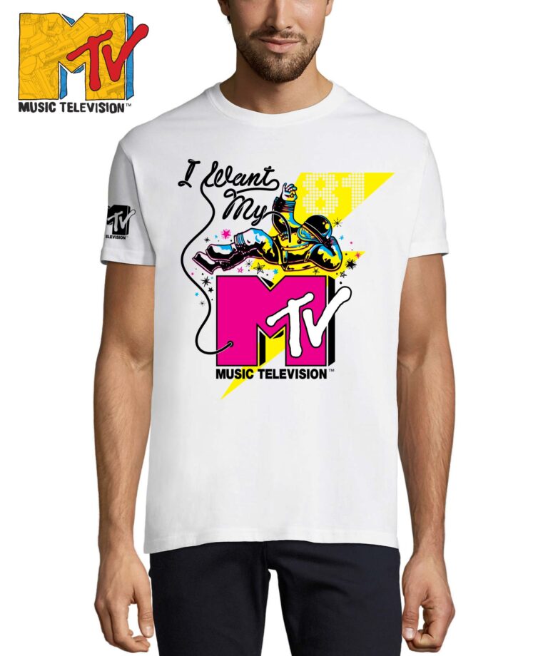 Marškinėliai su užrašu I want my MTV