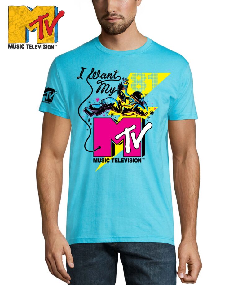 Marškinėliai su užrašu I want my MTV