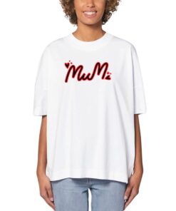 Ekologiški oversized marškinėliai su užrašu Mum