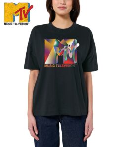 Oversized Marškinėliai su užrašu MTV Colors