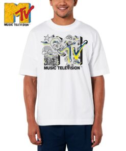Oversized Marškinėliai su užrašu MTV