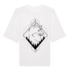 Universalūs ekologiški oversized marškinėliai "Abstract fox"