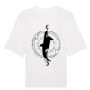 Universalūs ekologiški oversized marškinėliai "Abstract orca"