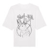 Universalūs ekologiški oversized marškinėliai "Forest deer"