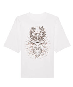 Universalūs ekologiški oversized marškinėliai "Forest king"