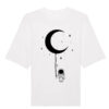 Universalūs ekologiški oversized marškinėliai "Holding moon"
