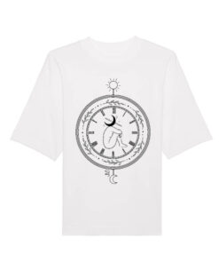 Universalūs ekologiški oversized marškinėliai "Is it time"