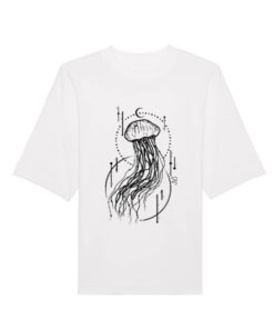 Universalūs ekologiški oversized marškinėliai "Jellyfish"
