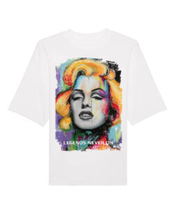 Universalūs ekologiški oversized marškinėliai "LEGENDS NEVER DIE5"