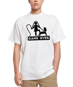 Marškinėliai bernvakariui su spauda Game over