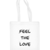 Medvilninis pirkinių krepšys "Feel the love"