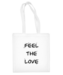 Medvilninis pirkinių krepšys "Feel the love"