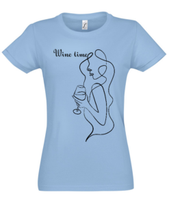 Moteriški marškinėliai "Wine time"