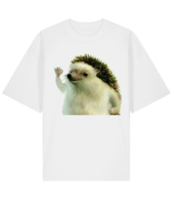 Ekologiški oversized marškinėliai "Haha yes"