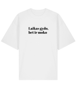Ekologiški oversized marškinėliai "Laikas gydo"