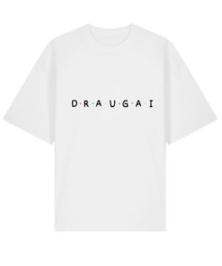 Ekologiški oversized marškinėliai "Marškinėliai Draugai"