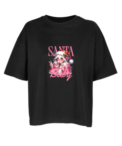 Moteriški oversized marškinėliai "Kalėdos Santa"
