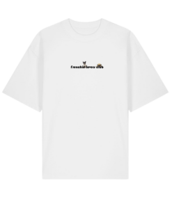 Ekologiški oversized marškinėliai "Find your Frenchie"