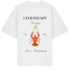 Ekologiški oversized marškinėliai "I found my lobster"